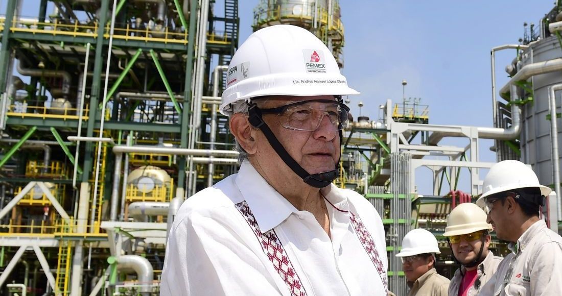 AMLO supervisa rehabilitación de la refinería de Pemex en Cadereyta, Nuevo León