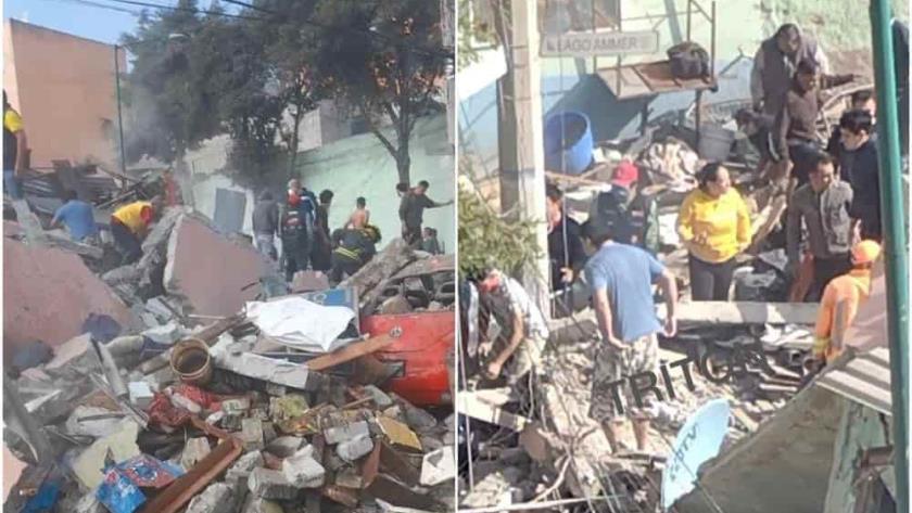 Reportan explosión y derrumbe de vivienda en la alcaldía Miguel Hidalgo