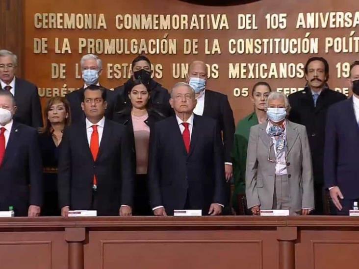 Encabeza AMLO ceremonia del 105 aniversario de la promulgación de la Constitución
