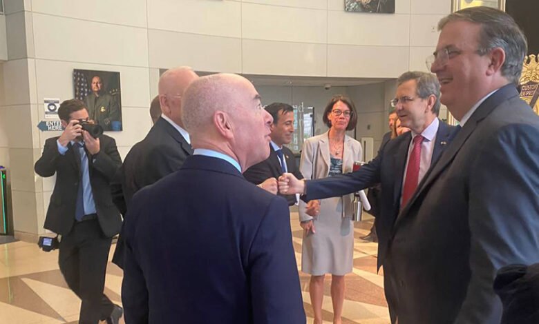 Ebrard se reúne en Washington con Alejandro Mayorkas, secretario de Seguridad de EU