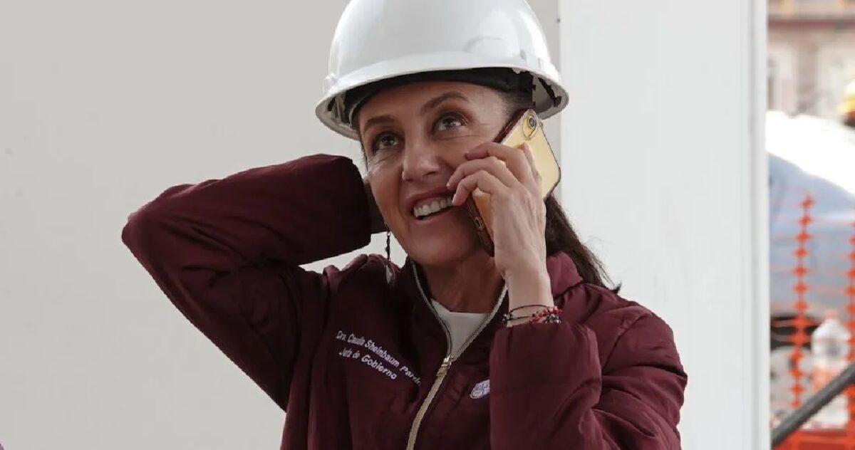 Sheinbaum visita refinería Dos Bocas: “la 4T no desperdiciamos dinero en bardas o estelas de luz”
