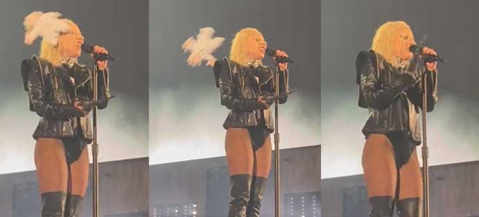 ¡Ya no va a venir! Peluche de Dr. Simi golpea a Lady Gaga durante concierto en Canadá