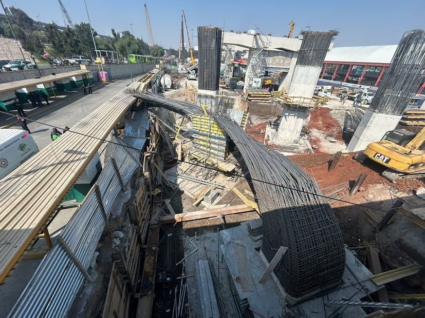 Colapso de estructura en construcción del Cetram de Santa Martha deja seis heridos